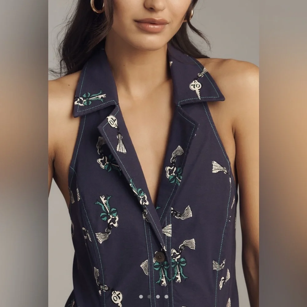 Anthropologie The Amelia Collared Mini Dress by Maeve